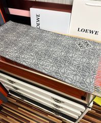 Loewe  Anagram Scarf 180CM Grey Cashmere 153106