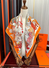 HM Scarf 90x90 Colorful Twill Silk 443150