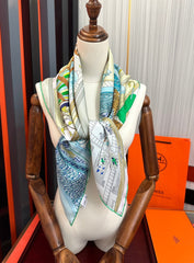 HM Scarf 90x90 Colorful Twill Silk 445044