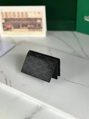 Goyard Malesherbes Card Wallet 10cm Black Red Canvas & Calfskin