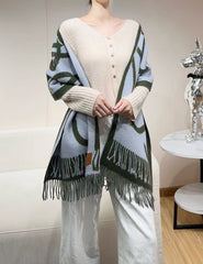 Loewe Scarf 180CM Green Light Blue Cashmere 150368