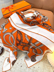 HERMES 25S SCARF 140 IN CASHMERE SILK 854539